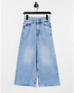 Укороченные джинсы с широкими штанинами Aiko Dr denim