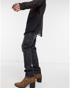 Черные джинсы скинни из денима плотностью 12 5 унций Asos design