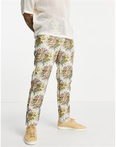 Короткие брюки с жаккардовым цветочным принтом Asos design