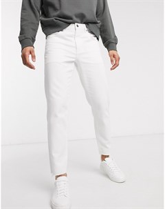 Белые классические джинсы с необработанным краем Asos design