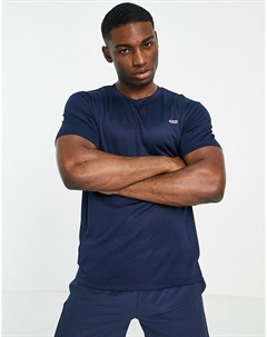 Спортивная футболка свободного кроя из быстросохнущей ткани темно синего цвета Asos 4505