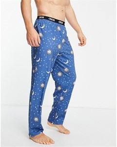 Пижамные штаны для дома со сплошным космическим принтом Asos design