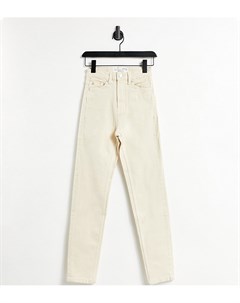 Узкие эластичные джинсы в винтажном стиле из органического хлопка цвета экрю Tall Stradivarius