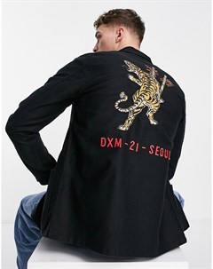 Черная рубашка навыпуск P 41 Deus ex machina