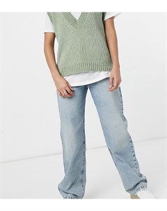 Мешковатые джинсы в стиле 90 х с эффектом застиранности и рваной отделкой x014 Collusion