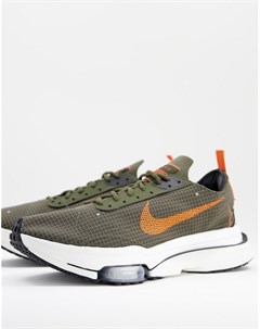 Кроссовки цвета хаки с оранжевыми вставками Zoom Type SE Nike