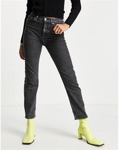 Узкие джинсы из смесового органического хлопка черного цвета с эффектом кислотной стирки Favourite & other stories