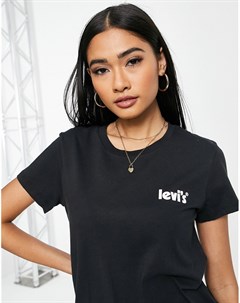 Черная футболка со светоотражающим логотипом в стиле постеров Levi's®