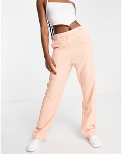 Прямые брюки персикового цвета Asos design