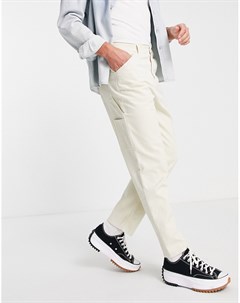 Свободные фактурные брюки светло бежевого цвета Asos design