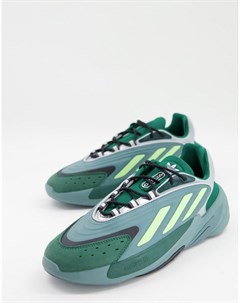 Кроссовки зеленого и приглушенного изумрудного цвета Ozelia Adidas originals