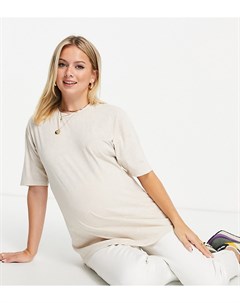 Oversized футболка выбеленного светло бежевого цвета ASOS DESIGN Maternity Asos maternity