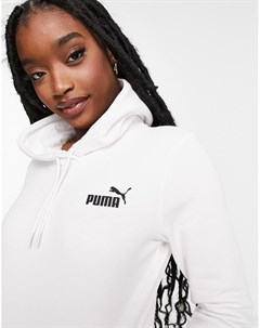 Худи белого цвета с маленьким логотипом Essentials Puma