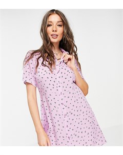 Эксклюзивное розовое платье рубашка мини с цветочным принтом Pieces