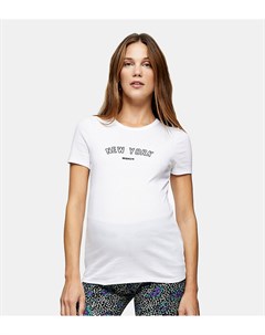 Белая футболка с надписью New York Topshop maternity