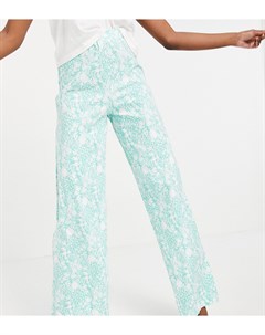 Пижамные штаны зеленого цвета с цветочным узором ASOS DESIGN Tall Выбирай и Комбинируй Asos tall