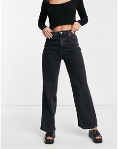 Черные свободные джинсы в винтажном стиле с завышенной талией Asos design