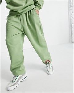 Пастельно зеленые джоггеры от комплекта свободного кроя с цветочным принтом ASOS Actual Asos design
