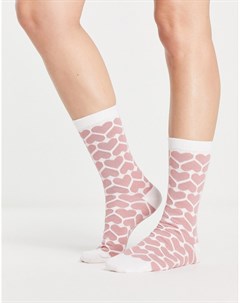 Носки до щиколотки с сердечками кремового розового цвета Women'secret