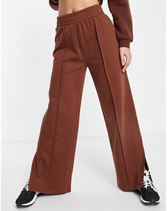 Прямые брюки шоколадно коричневого цвета с разрезами Texas Threadbare