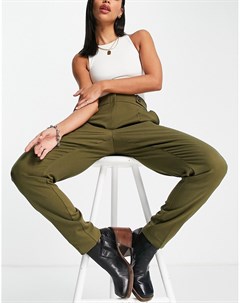 Классические брюки цвета хаки от комплекта Vero moda