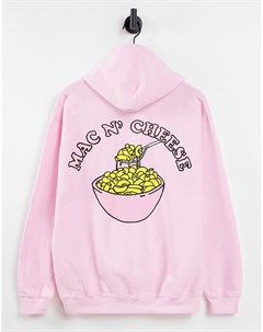 Худи с рисунком с надписью Mac N Cheese на спине New love club