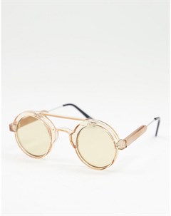 Золотистые круглые солнцезащитные очки в стиле унисекс Ambient Spitfire