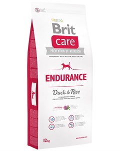 Сухой корм для собак Care Endurance Adult Duck Rice 3 кг Brit*