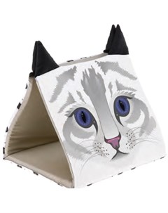 Домик тоннель Pyramid для кошек Д 43 x Ш 39 x В 38 см Белый Ferplast