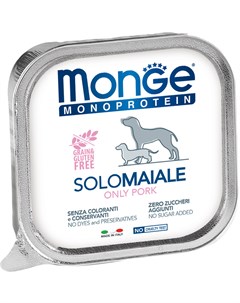 Консервы Dog Monoproteico Solo паштет для собак 150 г Свинина Monge