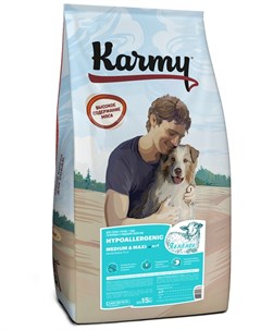 Сухой корм Hypoallergenic Medium Maxi с ягненком для собак средних и крупных пород склонных к пищево Karmy