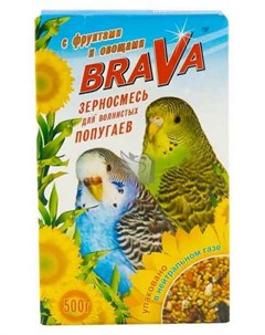 Корм Фрукты и Овощи для волнистых попугаев 500 г Brava