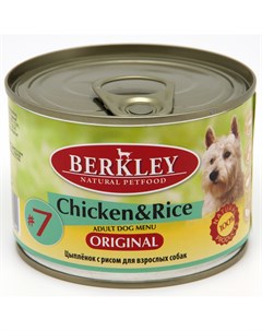 Консервы Original Adult мясной террин для собак 200 г 200 г 7 Цыпленок с рисом Berkley