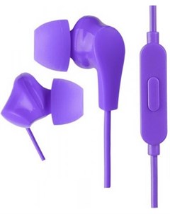 Наушники внутриканальные c микрофоном ALPHA фиолетовые Perfeo