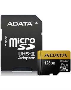 Флеш карта microSD 128GB Premier ONE microSDXC Class 10 UHS II U3 V90 275MB s SD адаптер Adata