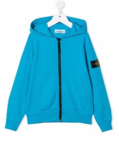 Худи с нашивкой логотипом Stone island junior