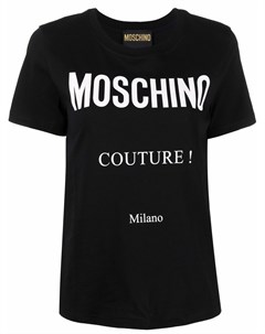 Футболка из органического хлопка с логотипом Moschino