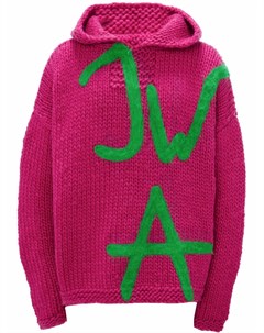 Худи с логотипом вязки интарсия Jw anderson