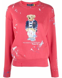 Толстовка Teddy Bear с эффектом разбрызганной краски Polo ralph lauren