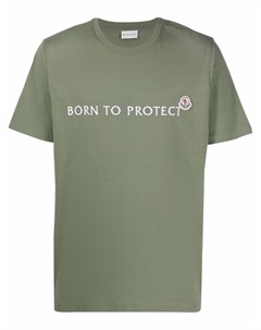 Футболка Born To Protect с логотипом Moncler