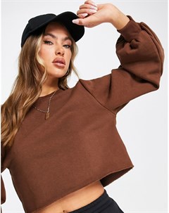 Укороченный свитер шоколадного цвета от комплекта Rebel Threadbare