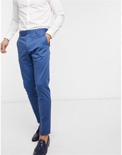 Синие хлопковые брюки скинни Asos design