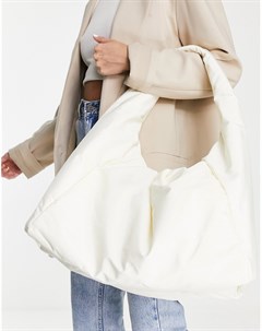 Oversized сумка из ветрозащитной ткани светлого цвета Na-kd