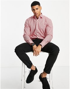 Розовая приталенная рубашка HUGO Koey Boss