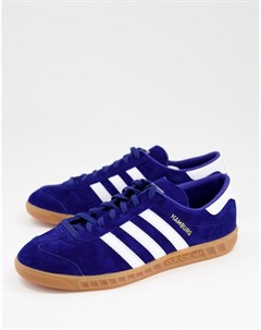 Темно синие кроссовки Hamburg Adidas originals