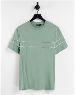 Зеленая футболка с контрастным кантом Asos design