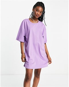 Фиолетовое платье футболка в стиле oversized Asos design
