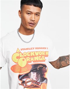 Белая футболка с графическим принтом A Clockwork Orange Vintage supply