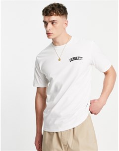Белая футболка с логотипом в университетском стиле Carhartt wip