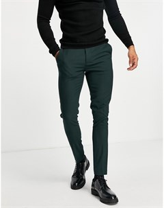 Темно зеленые брюки скинни Asos design